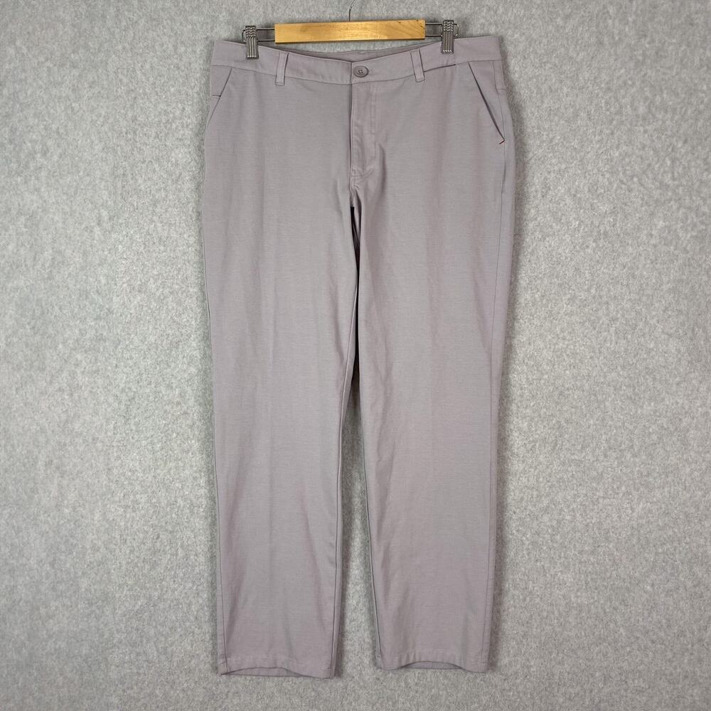 Rye 51 Mens 34 Voyager Chino Grey Slim Straight Leg Fit Golf Performance Pant